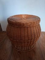 Vintage grote bol rotan mand uit de 70s, Huis en Inrichting, Ophalen, Gebruikt, Mand, Rond