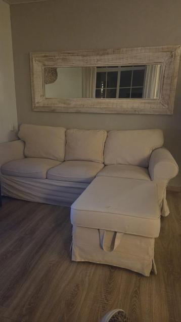 3 zits bank, met hocker ikea ektorp - afbeelding 1