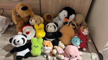 Partij 16 knuffels beschikbaar voor biedingen