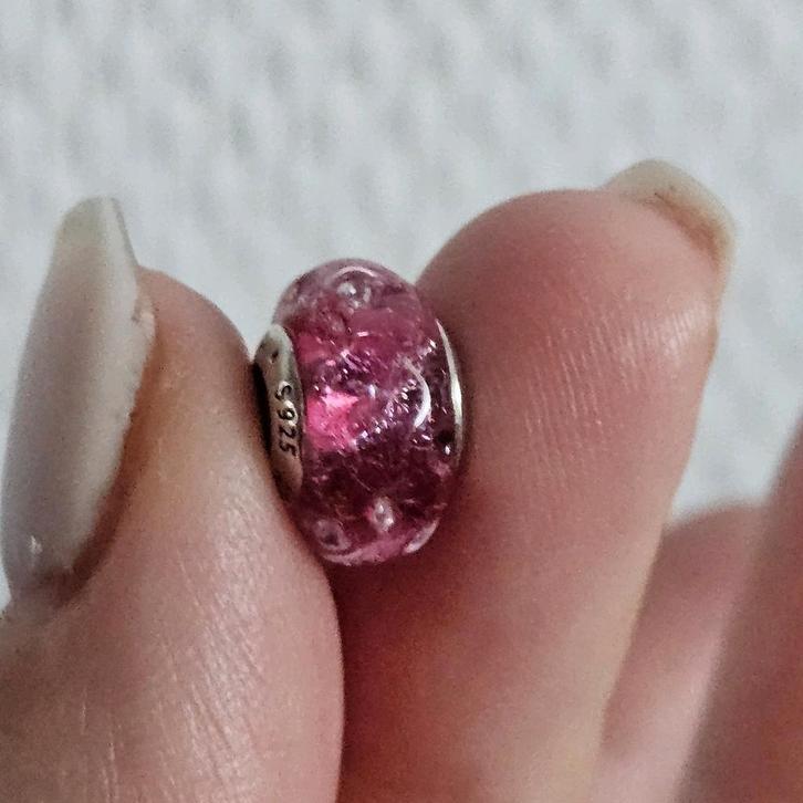 Pandora murano, Sieraden, Tassen en Uiterlijk, Ringen, Zo goed als nieuw, Dame, 18 tot 19, Zilver, Zilver, Ophalen of Verzenden