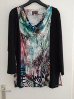 Sempre piu zwarte tuniek/top met kleurige baan maat 44, Ophalen of Verzenden, Gedragen, Blouse of Tuniek