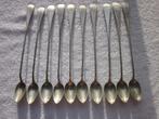 10 Vintage ijs/cocktail lepels lengte 18,7 cm alpacca eland., Ophalen of Verzenden