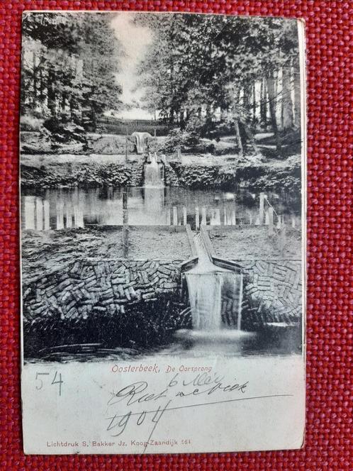 Oude kaart Oosterbeek, De Oorsprong, 1904, Verzamelen, Ansichtkaarten | Nederland, Gelopen, Gelderland, Voor 1920, Ophalen of Verzenden