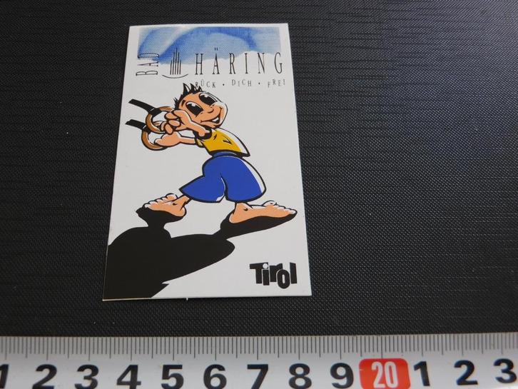 sticker Oostenrijk Bad Häring  Tirol strip, Verzamelen, Stickers, Zo goed als nieuw, Bedrijf of Vereniging, Ophalen