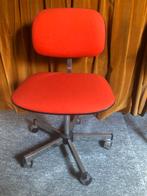 Super mooie retro vintage bureau stoel oranje jaren 70, Ophalen, Gebruikt, Oranje