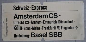 Groot koersbord Schweiz-Express, Arnhem Utrecht Amsterdam beschikbaar voor biedingen