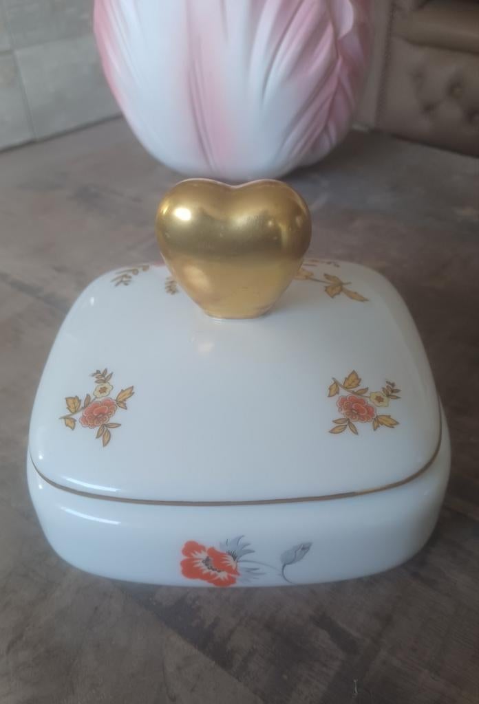 Thomas Rosenthal chocolade bonbonière porselein gouden hart, Antiek en Kunst, Antiek | Porselein, Ophalen of Verzenden