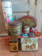 12 antieke reclame items, blikken, verpakkingen, Ophalen of Verzenden, Gebruikt, Overige