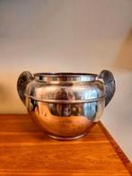 Vintage Messing Koper Bloempot Bloempotje Papagaai, Tuin en Terras, Bloempotten, Rond, Ophalen of Verzenden, Minder dan 25 cm