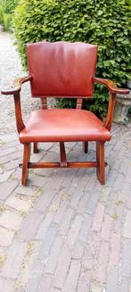 Artifort Vintage 60ties Eiken met leer  Fauteuil ,Theo Ruth, Huis en Inrichting, Stoelen, Ophalen, Gebruikt, Bruin, Leer