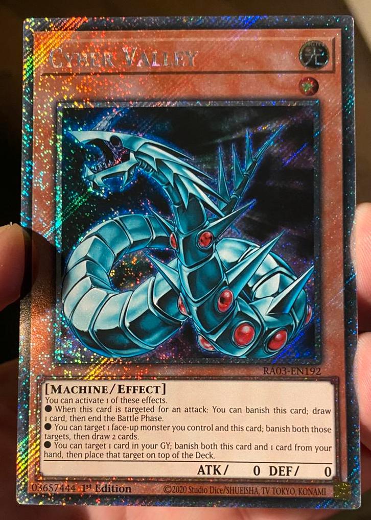 Yu-Gi-Oh! Cyber Valley RA03 1st Edition M/NM !, Hobby en Vrije tijd, Verzamelkaartspellen | Yu-gi-Oh!, Zo goed als nieuw, Losse kaart