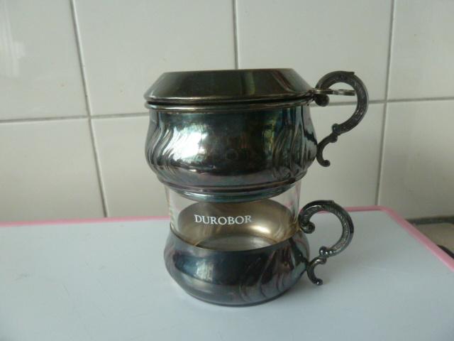 Durobor Verzilverde Eén Kops Koffiefilter - jaren 40, Ophalen of Verzenden, Zilver