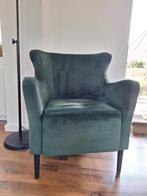 Fauteuil donkergroen, Ophalen, Gebruikt, 75 tot 100 cm, Stof
