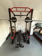 Fitness Power Rack inclusief accesoires, Ophalen of Verzenden, Zo goed als nieuw, Metaal, Krachtstation