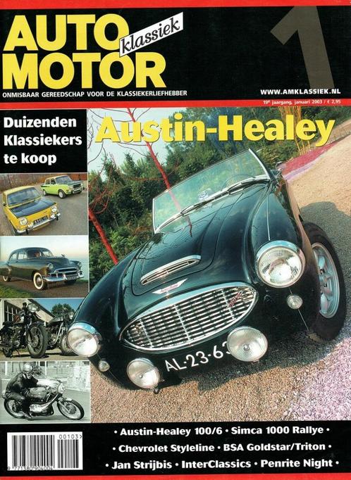 Auto Motor Klassiek 2003 nr. 1 (o.a. Austin-Healey 100/6), Boeken, Auto's | Folders en Tijdschriften, Gelezen, Algemeen, Verzenden