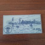 Delfts blauwe tegel ca. 10x20cm XVe lustrum K.W.V. de Kaag, Ophalen of Verzenden