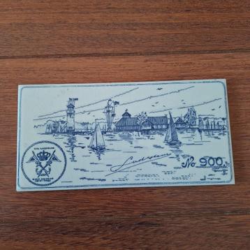 Delfts blauwe tegel ca. 10x20cm XVe lustrum K.W.V. de Kaag beschikbaar voor biedingen