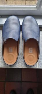 FitFlop Leren Pantoffels – Warm, Stijlvol & Comfortabel, Ophalen, Blauw, Zo goed als nieuw, Pantoffels of Sloffen