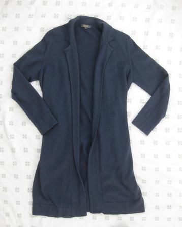 Moment by Moment Twinset, merino jurk + lang vest blauw M beschikbaar voor biedingen