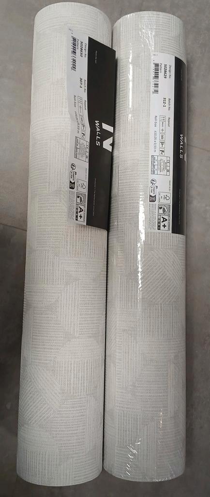 2 rollen behang BN Wallcoverings Pattern 5028650, Huis en Inrichting, Stoffering | Behang, Wit, minder dan 10 m², Ophalen of Verzenden