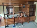 Vintage 60s rosewood Freestanding Wall Unit Roomdivider, Huis en Inrichting, Kasten | Boekenkasten, Ophalen of Verzenden, Gebruikt