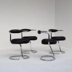 Set vintage Cobra stoelen – Giotto Stoppino, Zwart, Nieuw, Ophalen of Verzenden, Metaal