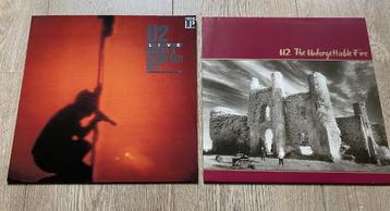 2x LP U2 - The Unforgettable Fire / Under A Blood Red beschikbaar voor biedingen