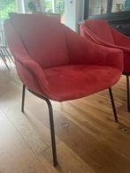Set van 2 gave framboos rode vintage fauteuils, Huis en Inrichting, Ophalen, Zo goed als nieuw, Rood, Twee