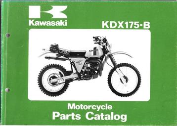 Kawasaki KDX175 B parts list (709p) motor beschikbaar voor biedingen