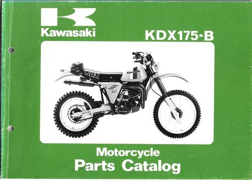 Kawasaki KDX175 B parts list (709p) motor, Motoren, Handleidingen en Instructieboekjes, Kawasaki, Ophalen of Verzenden