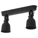Ikea Hektar plafondrail 2 spots, donkergrijs, Huis en Inrichting, Lampen | Spots, Ophalen, Zo goed als nieuw