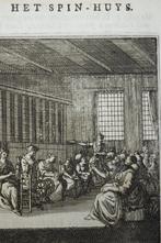 gravure Het Spin-huys, spinhuis, St. Clara, 1758, C. Luyken, Antiek en Kunst, Kunst | Etsen en Gravures, Verzenden