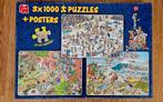 Jan van Haasteren - combidoos 3x1000 stukjes, Hobby en Vrije tijd, Ophalen of Verzenden, 500 t/m 1500 stukjes, Legpuzzel