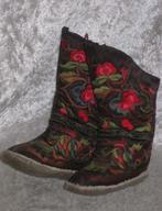 Chinese Mongolian Folk Art Baby Zilk Shoes, Ophalen