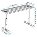 IKEA BEKANT Onderstel – wit – 160x80 cm, Wandkapstok, Ophalen of Verzenden, Zo goed als nieuw, Minder dan 100 cm