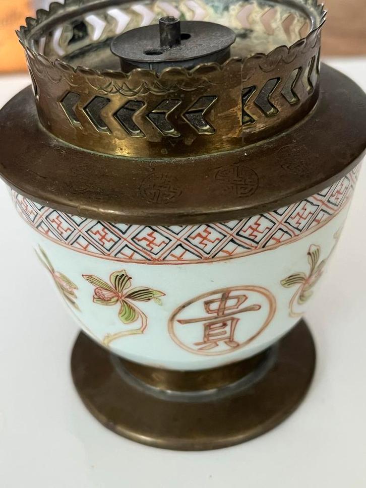 Antieke Chinese Opiumlamp, Antiek en Kunst, Antiek | Lampen, Ophalen of Verzenden