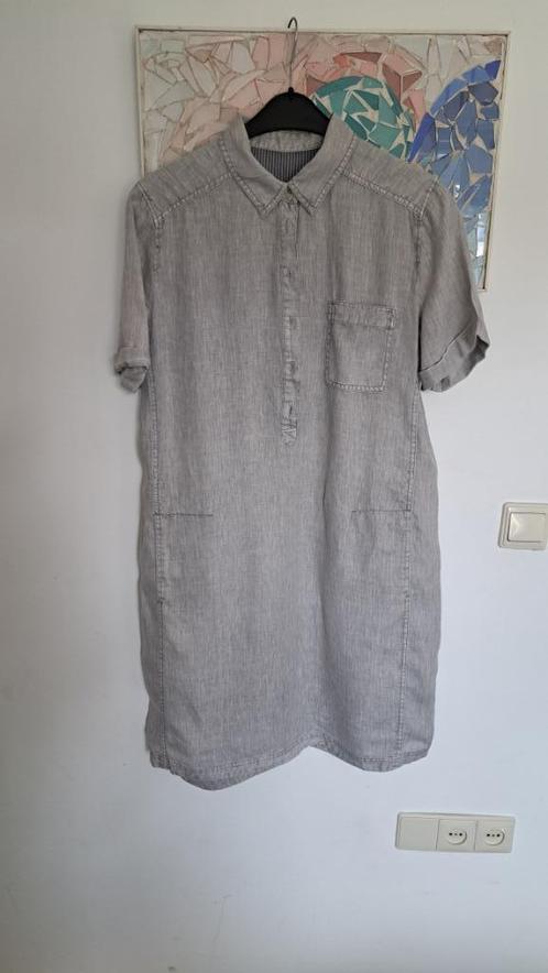 Marco Polo licht grijs linnen jurkje, maat (40-) 42, Kleding | Dames, Jurken, Gedragen, Maat 38/40 (M), Grijs, Boven de knie, Ophalen of Verzenden