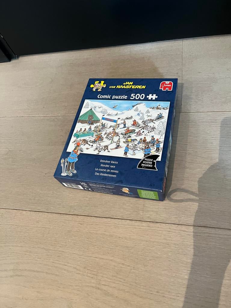 Jan van Haasteren - Rendier Race - 500 Stukjes, Ophalen of Verzenden, 500 t/m 1500 stukjes, Zo goed als nieuw, Legpuzzel