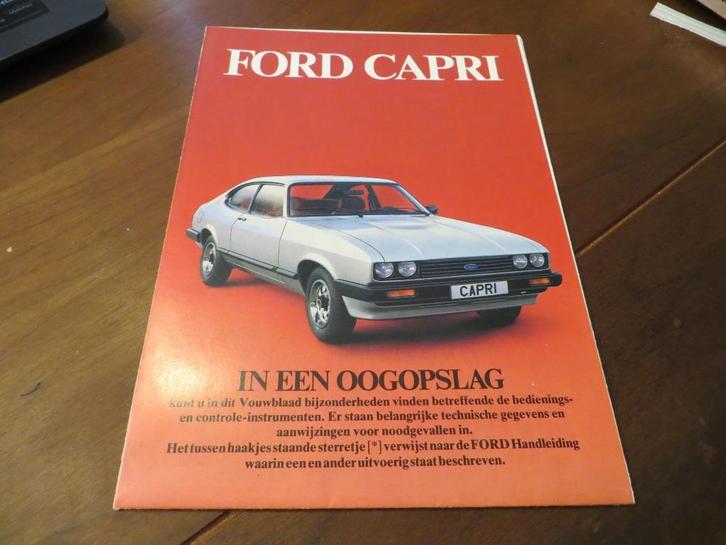 Instructieboek Ford Capri 12-1979 1.3 t/m 3.0 V6, Auto diversen, Handleidingen en Instructieboekjes, Ophalen of Verzenden