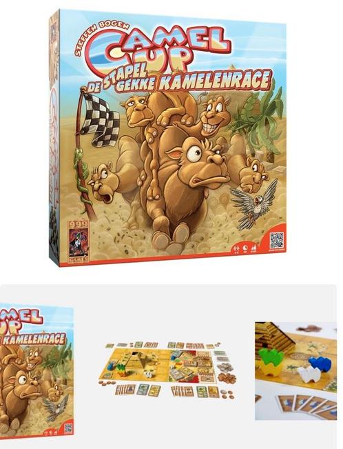 Spellenpakket Stenen Tijdperk Camel Up, Hobby en Vrije tijd, Gezelschapsspellen | Overige, Zo goed als nieuw, Ophalen of Verzenden