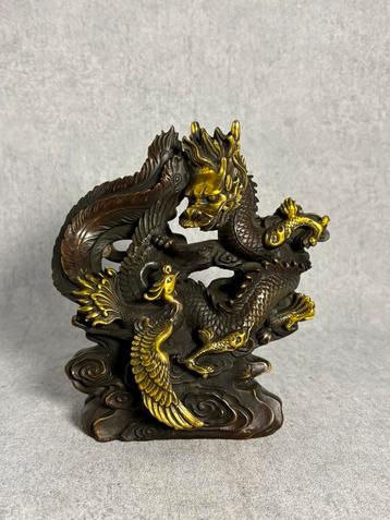 Draak beeld China brons beschikbaar voor biedingen