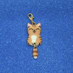 Poes Kat clip on hangertje met bengelende staart, Verzamelen, Sleutelhangers, Verzenden, Nieuw, Dier of Natuur