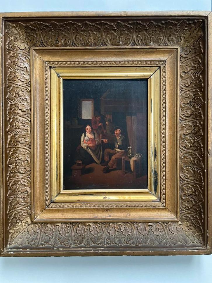 18e eeuws olieverfschilderij ‘Steen’ incl. lijst, Antiek en Kunst, Kunst | Schilderijen | Klassiek, Ophalen of Verzenden