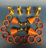 Gordijngarnituur 2 stuks compleet, hout, tabaksbruin, Ophalen, Gebruikt, Bruin, 50 tot 100 cm