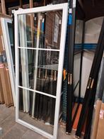 93x211,5cm binnendeur stomp Staal look wit blank glas SL53, Doe-het-zelf en Verbouw, Ophalen, 80 tot 100 cm, ., Glas