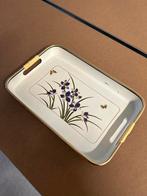 Vintage Dienblad met Bloemenmotief - E.33, Gebruikt, Ophalen of Verzenden, Nvt, Metaal