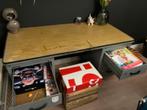 Retro , industrieel stalen bureau van het merk STRONG STEEL, Huis en Inrichting, Bureaus, Ophalen of Verzenden, Zo goed als nieuw