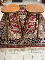 Vintage houten barkruk landelijke barkrukken, Ophalen, Gebruikt, Hout