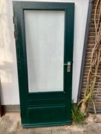 Buitendeur met glas, 200 x 87 cm, 40 mm, gratis, Doe-het-zelf en Verbouw, Glas en Ramen, Ophalen, Gevelraam of Ruit, Gebruikt