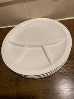 4 vintage witte melamine royale fondue gourmet borden ZGAN, Ophalen of Verzenden, Zo goed als nieuw